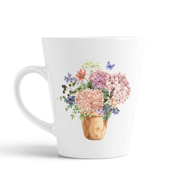Aj Prints Beautiful Flowers Printed Conical Coffee Mug- Gift for Family, Friend- White 12Oz | Save 33% - Rajasthan Living 5