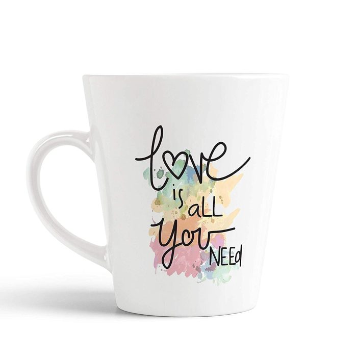 Aj Prints Love is All You Need Conical Coffee Mug- Valentine’s Day Gift- 12Oz Milk Mug, Gift for Couple, Wife, Husband, Boyfriend, Girlfriend | Save 33% - Rajasthan Living 5