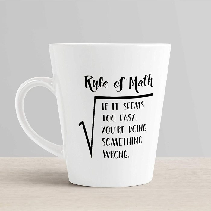 Aj Prints Mathematics Coffee Latte Mug ? Funny Printed Rule of Math Ceramic Conical Coffee Cup for Friends, Brother, Sister, Teacher | Save 33% - Rajasthan Living 6