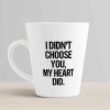 Aj Prints I Didn’t Choose You, My Heart did Printed Conical Coffee Mug-Ceramic Mug 350ml-White | Save 33% - Rajasthan Living 10