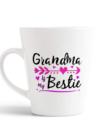 Aj Prints Grandma Bestie Printed Conical Mug- White Ceramic Mug Gift for Grandma, Mom | Save 33% - Rajasthan Living
