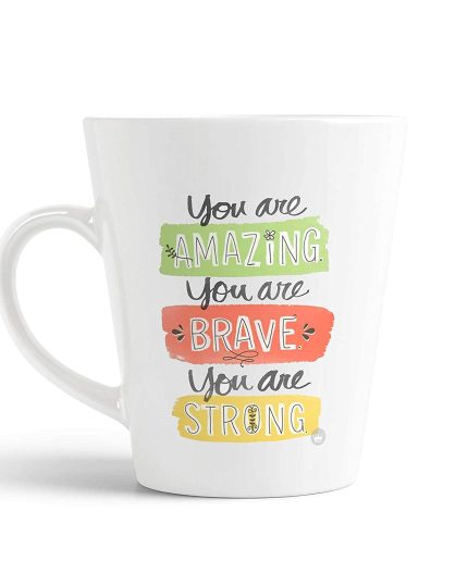 Aj Prints You are Amazing-Brave-Strong Printed Conical Coffee Mug- Gift for Husband,Wife.Boyfriend-White Tea Cup | Save 33% - Rajasthan Living