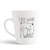 Aj Prints I do What I Want Cute Cat Printed Conical Ceramic Coffee Mug, 350 ml (White) | Save 33% - Rajasthan Living 9