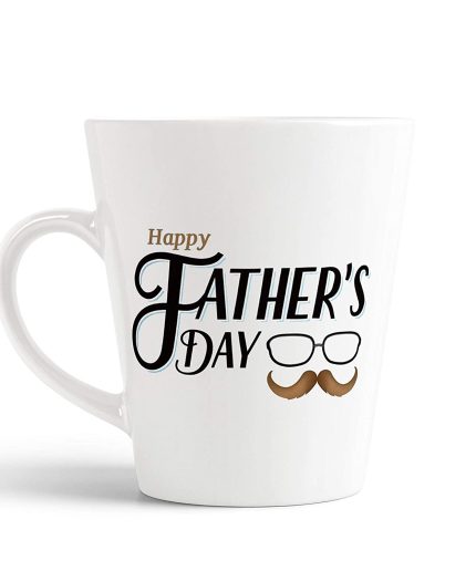 Aj Prints Happy Father?s Day Quotes Printed Ceramic Conical Mug 325ml, White | Save 33% - Rajasthan Living