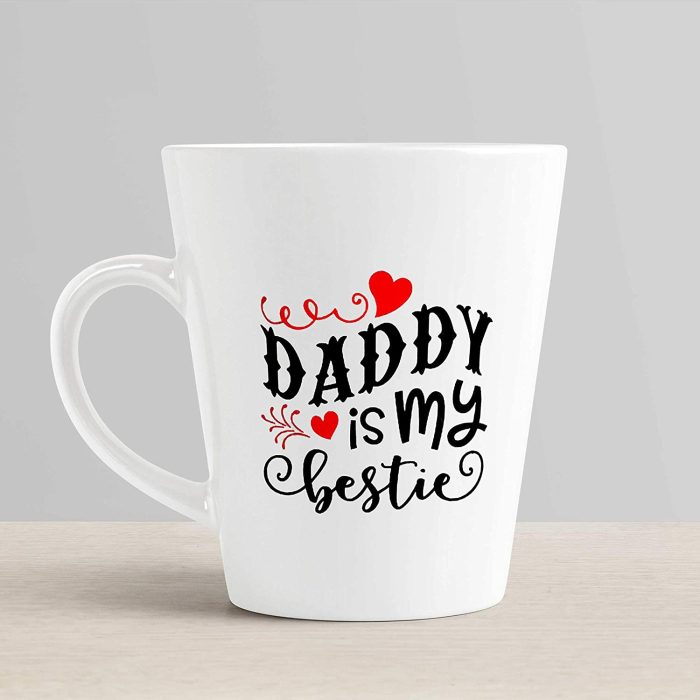 Aj Prints Daddy is My Bestie Cute Printed Conical Coffee Mug- Coffee Mug Gift for Father, White-350ml | Save 33% - Rajasthan Living 6