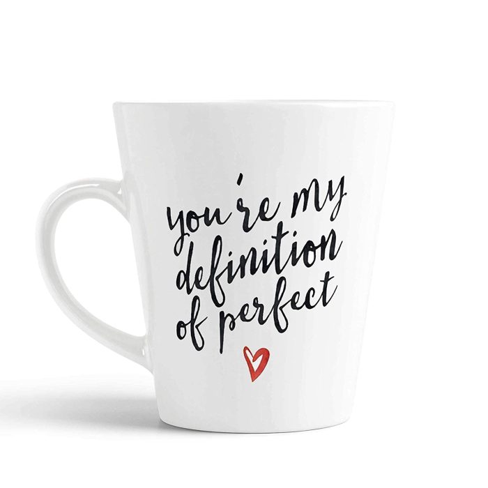 Aj Prints You are My Definition of Perfect Quotes Conical Coffee Mug-Relationship Quotes Tea Cup-12Oz Mug Gift for Girlfriend, Boyfriend, Husband, Wife | Save 33% - Rajasthan Living 5