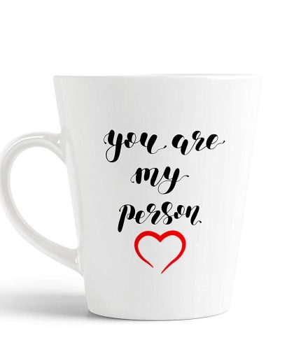 Aj Prints You are My Person Printed Conical Coffee Mug-White Ceramic Mug Gift for Couple 12Oz | Save 33% - Rajasthan Living