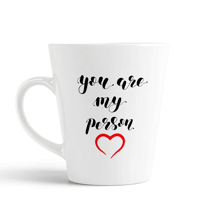Aj Prints You are My Person Printed Conical Coffee Mug-White Ceramic Mug Gift for Couple 12Oz | Save 33% - Rajasthan Living 5