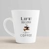 Aj Prints Life Begins After Coffee-Fancy Style 12 oz White Conical Coffee Mug, Gift for His/Her | Save 33% - Rajasthan Living 10