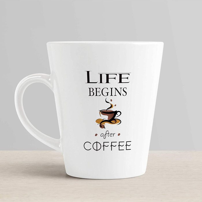 Aj Prints Life Begins After Coffee-Fancy Style 12 oz White Conical Coffee Mug, Gift for His/Her | Save 33% - Rajasthan Living 6