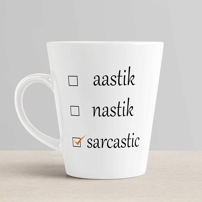 Aj Prints Aastik-Nastik-Sarcastic Cute Funny Printed Creamic Conical Coffee Mug-12oz Latte Mug for his and her, Birthday Gift, Wedding Gift | Save 33% - Rajasthan Living 6