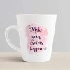 Aj Prints Make Your Dreams Happen Quotes Conical Coffee Mug-White Ceramic Coffee Mug-Gift for Couple, Wife, Husband | Save 33% - Rajasthan Living 10