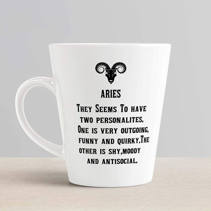 Aj Prints Aries Quotes Printed Conical Coffee Mug- 350ml Mug Gift for Gift for Friend | Save 33% - Rajasthan Living 6