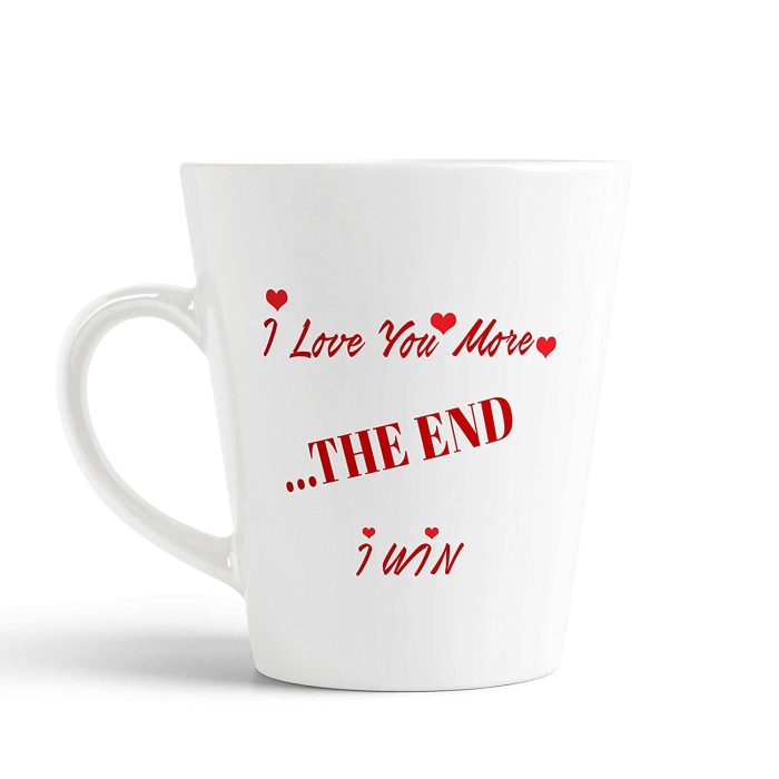 Aj Prints I Love You More Printed Conical Coffee Mug- Ceramic Milk Mug, Gift for Him/Her | Save 33% - Rajasthan Living 5