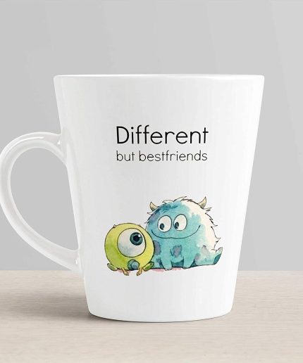 Aj Prints Different But Best Friends Quote Conical Coffee Mug-Cartoon Printed Mug 350ml Milk Mug-Unique Gift for Friends | Save 33% - Rajasthan Living 3