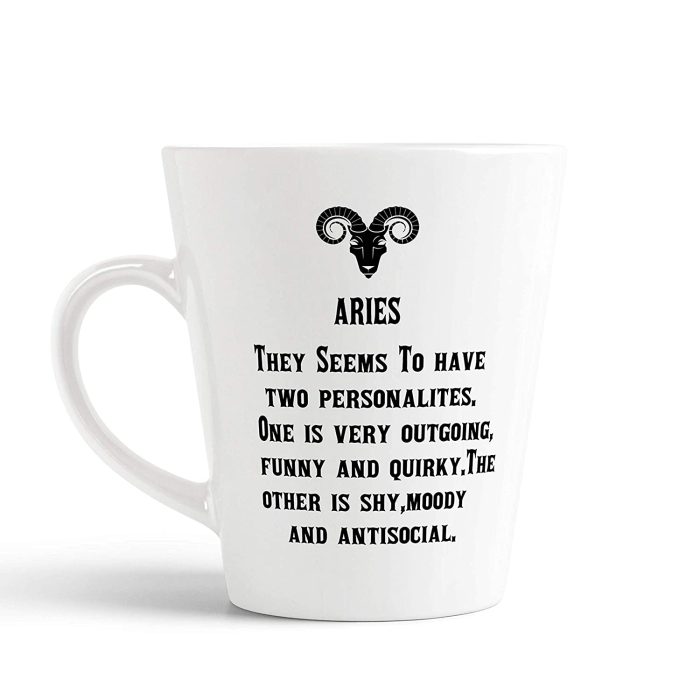 Aj Prints Aries Quotes Printed Conical Coffee Mug- 350ml Mug Gift for Gift for Friend | Save 33% - Rajasthan Living 5