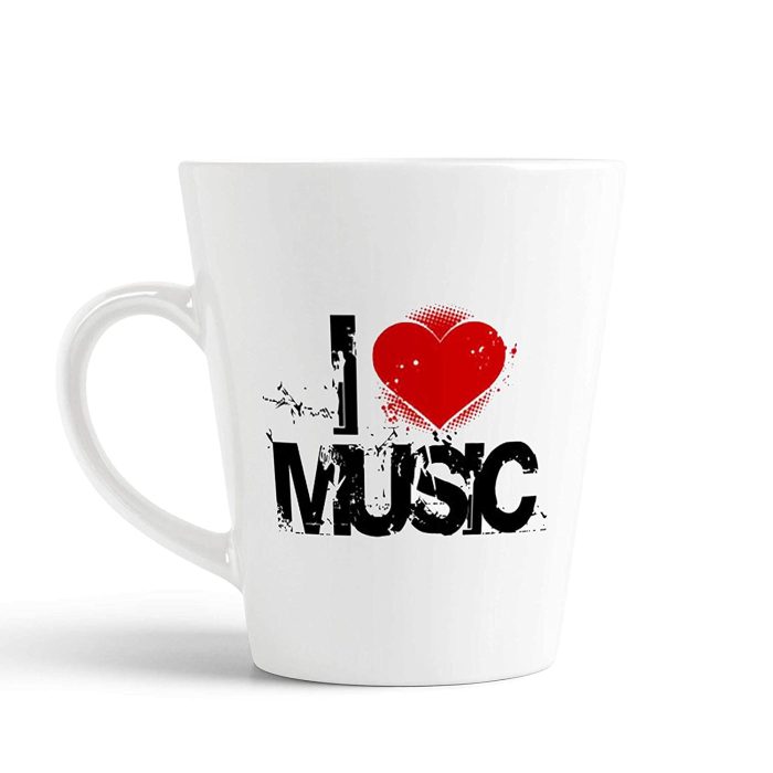 Aj Prints I Love Music Cute Printed Conical Coffee Mug-12Oz Tea Cup-Gift for Musicoin | Save 33% - Rajasthan Living 5