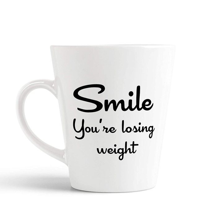 Aj Prints Smile You’re Losing Weight Printed Conical Coffee Mug- Funny Coffee Mug Gift for Girl | Save 33% - Rajasthan Living 5
