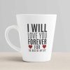 Aj Prints I Will Love You Forever for The Rest of My Life Printed Conical Coffee Mug-350ml-White Ceramic Tea Cup | Save 33% - Rajasthan Living 10