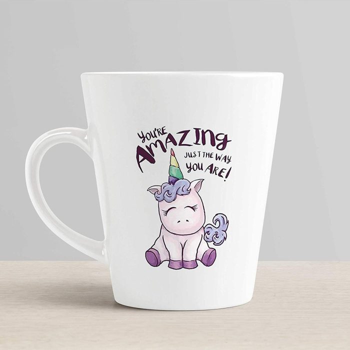 Aj Prints Unicorn You’re Amazing Just The Way You are Conical Coffee Milk Mug-350ml-White Tea Cup | Save 33% - Rajasthan Living 6