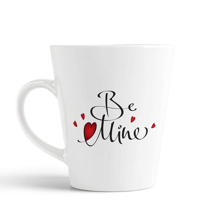 Aj Prints Be Mine Printed Cute Conical Coffee Mug-White Ceramic Tea Cup-12Oz Cooffee Mug-Gift for Him/Her | Save 33% - Rajasthan Living 5