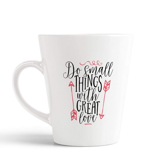 Aj Prints Do Small Things with Great Love Printed Conical Coffee Mug- 350ml Mug Gift for Him/Her | Save 33% - Rajasthan Living 5