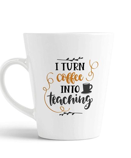 Aj Prints I Turn Coffee into Teaching Cute Ceramic Coffee Latte Mug for Teacher 12oz | Save 33% - Rajasthan Living