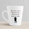 Aj Prints All I Want to do is Spend My Life Loving You and Making You Happy Printed Conical Coffee Mug-350ml-White Tea Cup | Save 33% - Rajasthan Living 10