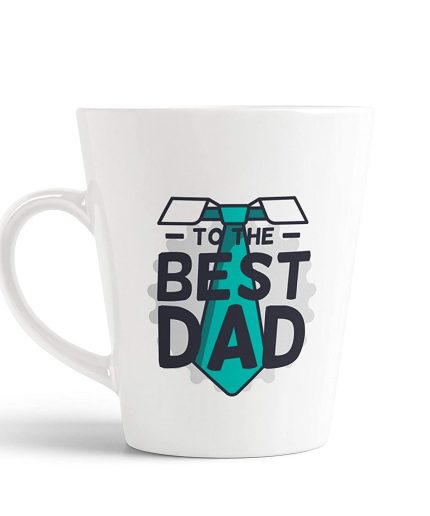 Aj Prints Father?s Day Conical Mug to The Best Dad 325ml, White | Save 33% - Rajasthan Living