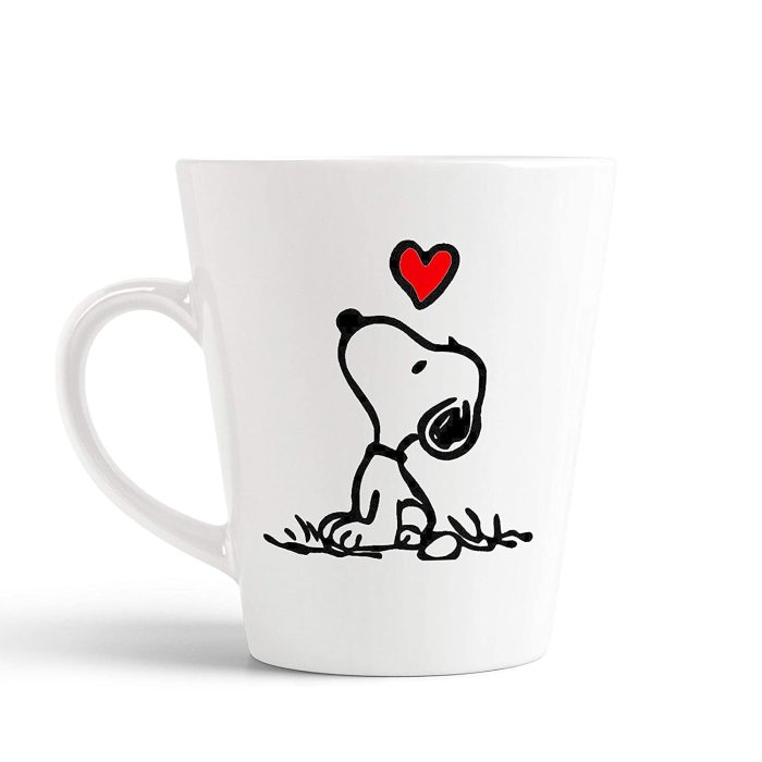 Aj Prints Cute Snoopy Dog Printed Ceramic Conical Coffee Mug, White (350 ml) | Save 33% - Rajasthan Living 5