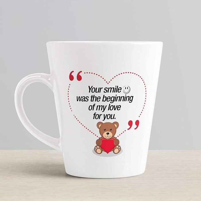 Aj Prints Cute Teddy Cartoon Quotes Printed Conical Coffee Mug- 350ml Coffee Mug Gift for Couple | Save 33% - Rajasthan Living 7