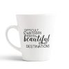 Aj Prints Difficult Roads Lead to Beautiful Destinations Quote Printed Conical Coffee Mug- Inspirational Quote Coffee Mug 12Oz | Save 33% - Rajasthan Living 9