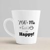 Aj Prints You + Me + Coffee = Happy, Cute Print Coffee Latte Mug 12oz White | Save 33% - Rajasthan Living 10