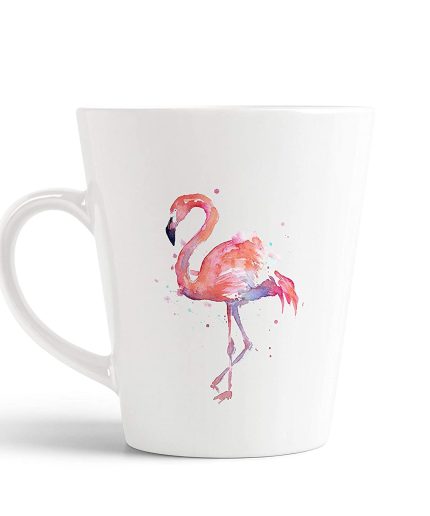Aj Prints Flamingo Bird Printed Conical Coffee Mug- Ceramic Mug for Kids, Mom, Dad- 350ml | Save 33% - Rajasthan Living