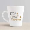 Aj Prints Stop Saying Tomorrow Printed Conical Coffee Mug-Inspiration Coffee Mug-White, 12Oz | Save 33% - Rajasthan Living 10