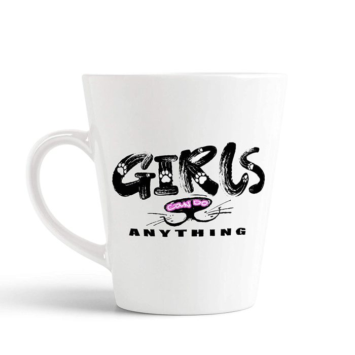 Aj Prints Independent Women Quotes Conical Coffee Mug- Girls Can Do Anything Printed Milk Mug | Save 33% - Rajasthan Living 5