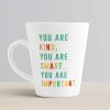 Aj Prints You are Kind Smart Important Inspirational Quotes Printed Conical Cup Latte Coffee Mug Gift for Your Loved Ones | Save 33% - Rajasthan Living 11