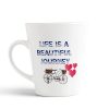 Aj Prints Life is A Beautiful Journey Printed Conical Coffee Mug- Inspirational Coffee Mug- 12Oz | Save 33% - Rajasthan Living 9