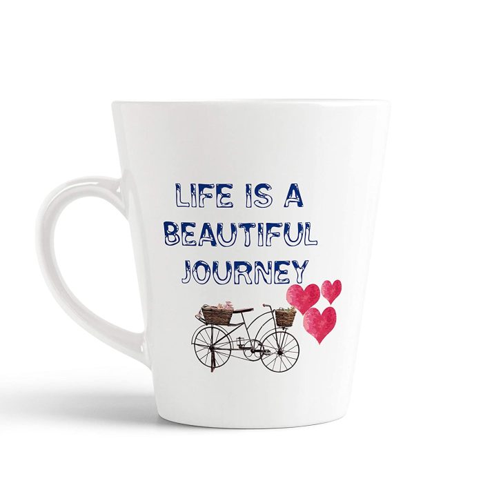 Aj Prints Life is A Beautiful Journey Printed Conical Coffee Mug- Inspirational Coffee Mug- 12Oz | Save 33% - Rajasthan Living 5