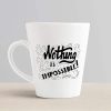 Aj Prints Nothing is Impossible Printed Conical Coffee- Motivational Coffee Mug- White Ceramic Mug | Save 33% - Rajasthan Living 10