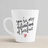 Aj Prints You are My Definition of Perfect Quotes Conical Coffee Mug-Relationship Quotes Tea Cup-12Oz Mug Gift for Girlfriend, Boyfriend, Husband, Wife | Save 33% - Rajasthan Living 10