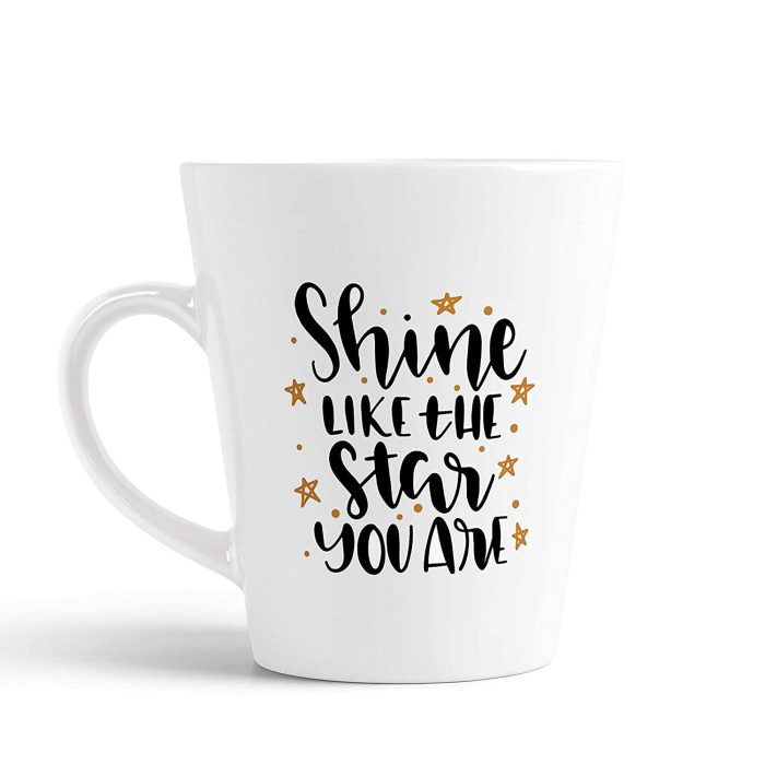 Aj Prints Shine Like The Star You are-Inspirational Quotes Printed 12oz Latte Conical Mug for his and her, Birthday Gift, Wedding Gift | Save 33% - Rajasthan Living 5