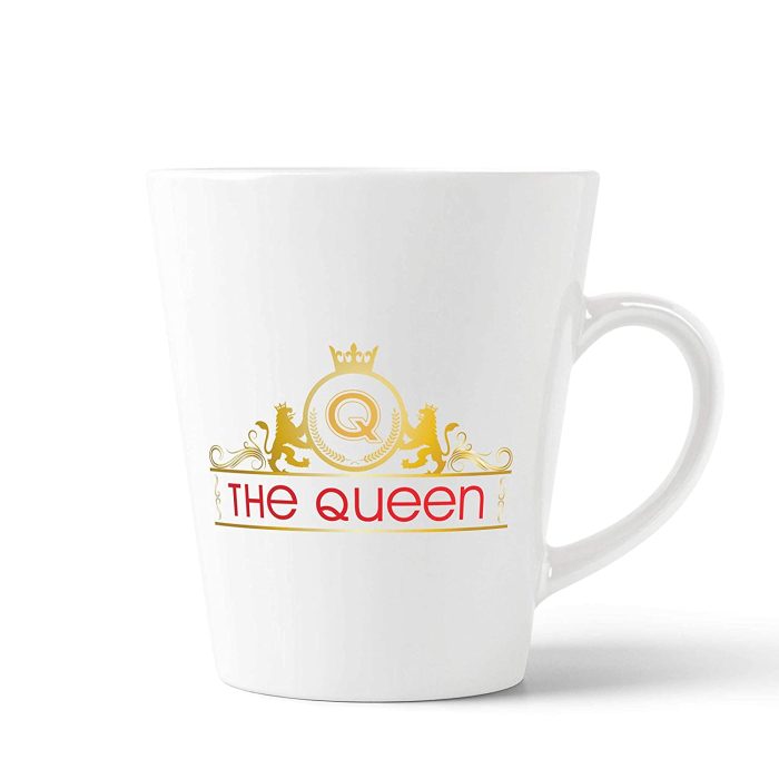 Aj Prints King and Queen Conical Latte Ceramic Mug Set (12 Oz, White) | Save 33% - Rajasthan Living 7