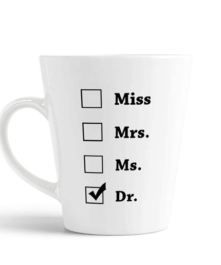 Aj Prints Graduation Gift – Miss Mrs Ms Dr Latte Coffee Mug- Funny Unique Gift Idea Conical Cup for Phd Graduate, Doctorates Degree, Doctors | Save 33% - Rajasthan Living