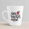 Aj Prints Best Teacher Forever Printed Conical Coffee Mug-White Ceramic Tea Cup-White-12Oz | Save 33% - Rajasthan Living 10