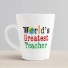 Aj Prints World Greatest Teacher Printed Conical Coffee Mug- 12Oz Mug Gift for Teacher | Save 33% - Rajasthan Living 9