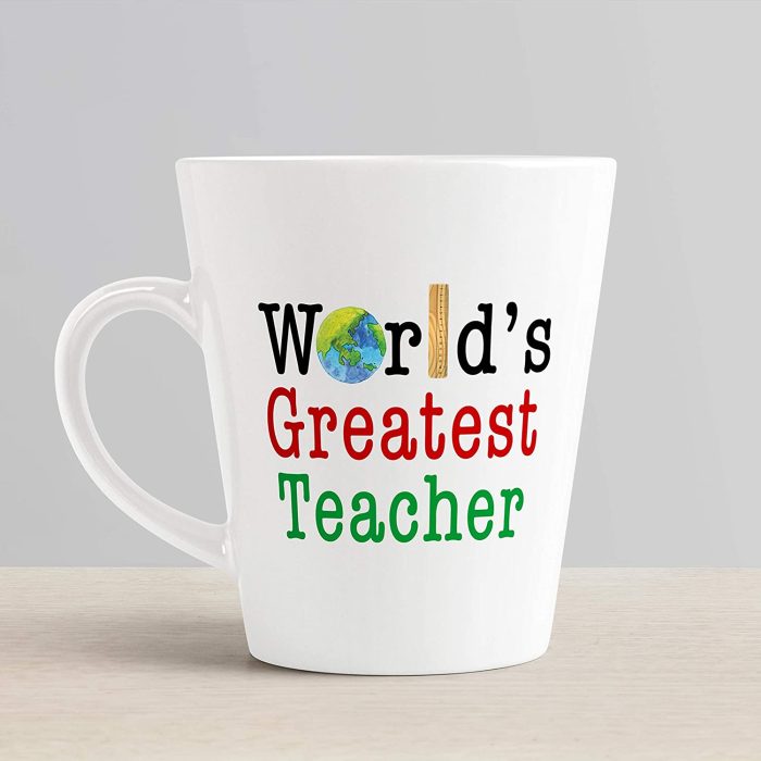 Aj Prints World Greatest Teacher Printed Conical Coffee Mug- 12Oz Mug Gift for Teacher | Save 33% - Rajasthan Living 6