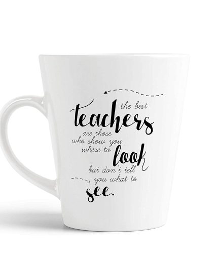 Aj Prints Teacher Quote Ceramic Conical Coffee Mug-350ml-White-Tea/Milk Cup | Save 33% - Rajasthan Living