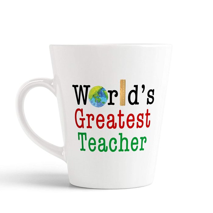 Aj Prints World Greatest Teacher Printed Conical Coffee Mug- 12Oz Mug Gift for Teacher | Save 33% - Rajasthan Living 5