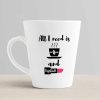 Aj Prints All i Need is Coffee and Lipstick Cute Printed Conical Coffee Mug- Funny Tea Cup,Personalized Coffee Mug-White-350ml | Save 33% - Rajasthan Living 9